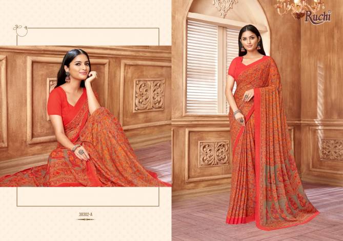 Star Chiffon 178 By Ruchi Daily Wear Chiffon Saree Suppliers In India